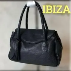 《未使用級》イビザ　レザーハンドバッグ タッセル付き冠婚葬祭着物