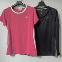 アディダス　ランニングウェア　半袖・長袖Ｔシャツ サイズＬ　２枚セット