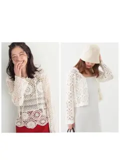 cocaレーストップス&niceclaup カーディガンSET 《used美品》