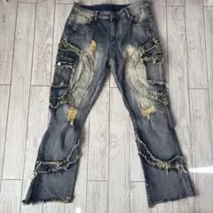 ダメージ加工ブルーデニム