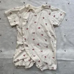 チェリー柄　ロンパース 70~80cm 西松屋　さくらんぼ　半袖