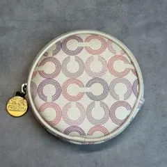 COACH オプアート　ラウンド　コインケース　小銭入れ