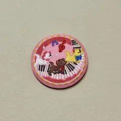 Disney Characters 刺繍缶バッジビスケット2『おしゃれキャット』