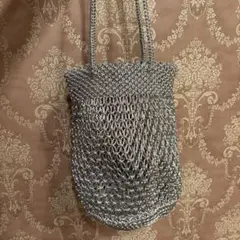 The Bagmati メタリックシルバー メッシュバッグのサムネイル