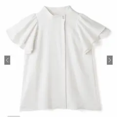 GRL ダブルフリルスリーブハイネックブラウス ホワイト