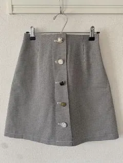 ギンガムチェック ミニスカート台形スカート