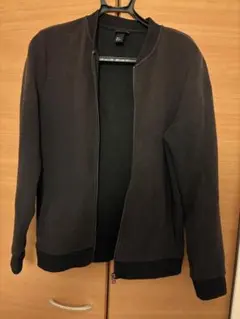 H&M ブラック ジップアップ スウェットブルゾン Sサイズ