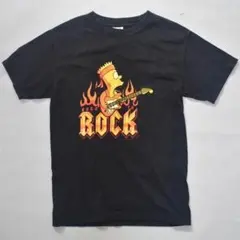 00sシンプソンズ BORN TO ROCK Tシャツ 黒　S ALSTYLE
