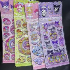 D ４枚セット　サンリオ　ウォーターインシール　水入りシール　４種　水シール