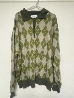 MONO-MART アーガイル柄ポロセーター