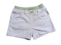 140cm　ショートパンツ デニム素材 ライトパープル