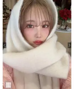 新品未使用❣️GRL 起毛フェイクウールフリンジボリュームマフラー[fo1250]