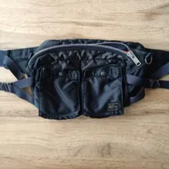 ヘッドポーター タンカー ウエストバッグ ネイビー 紺 インク汚れあり