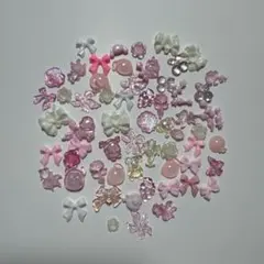 ネイルパーツ ピンク系 60個 ＋おまけ5個‪‪❤︎‬ ③