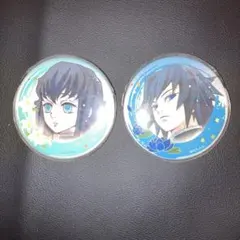 ケース付き　鬼滅の刃 時透無一郎 富岡義勇　ウェットカラーシリーズ　缶バッジ