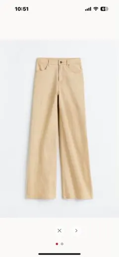 H&M  ツイルワイドパンツ