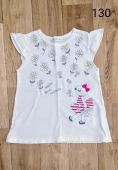 【ニットプランナー/kp】ミミちゃんTシャツ　130　白①