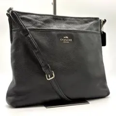 コーチ　coach レザー　ショルダーバッグ　ブラック　黒