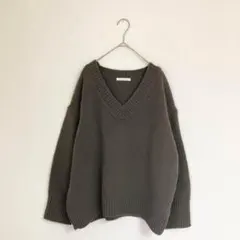 【GALERIE VIE ギャルリーヴィー 】ファインウール Ｖネックニット