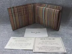 新品■ポールスミス■人気マルチデザイン 二つ折り財布 黒