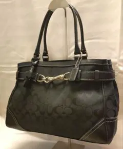 coach コーチ　トートバッグ　シグネチャー　ブラック