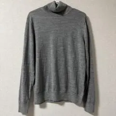 UNIQLO エクストラファインメリノ タートルネックセーター M グレー