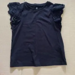ネイビー レースフリル袖 ノースリーブ 100cm~のサムネイル