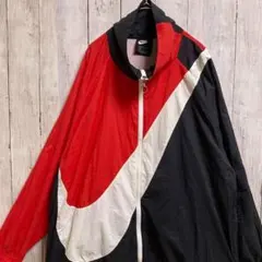 ナイキ NIKE ナイロンジャケット ビッグスウォッシュ 赤白黒