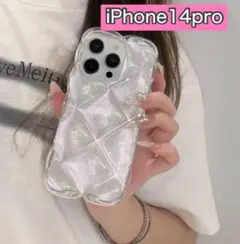iPhone14pro 新品未使用　キルティング　ラメ　キラキラ　iPhone