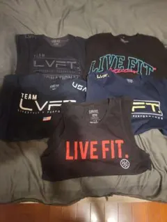 LIVE FIT リブフィット　Tシャツ 　黒　ブラック　ネイビー