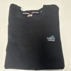 CONVERSE ブラック クルーネック トレーナー