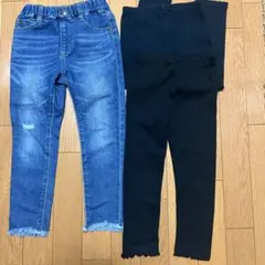 バースデイ  西松屋  デニム レギンス3枚まとめ売り 110