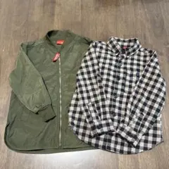 【Lapsen】 サイズ100 ジャケットとチェックシャツまとめ売りのサムネイル