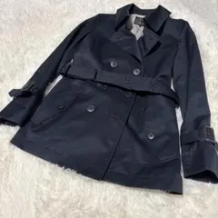 美品♦︎23区★トレンチコート★ベルト付き★ミドル丈★ネイビー★ダブルボタン★36