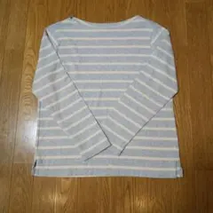 UNIQLO グレー・ボーダー 長袖Tシャツ M