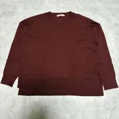 LOWRYS FARM クルーネックニット ワインレッド ゆるシルエット y2k