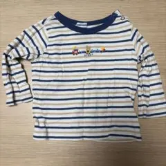 ミキハウス MIKIHOUSE ボーダーロンT（90）