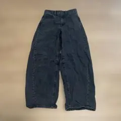 GU バレルレッグジーンズ ダークグレイ