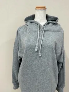 グローバルワーク L グレー フード ワンピース スウェット 楽ちん 暖か