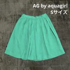 AG by aquagirl ひざ丈 フレアスカート グリーン