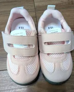 『新品未使用』ピンク ベルクロ マジックテープ　スニーカー 15.0cm