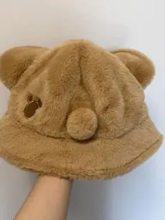 ダッフィー クマ耳帽子 ベージュ