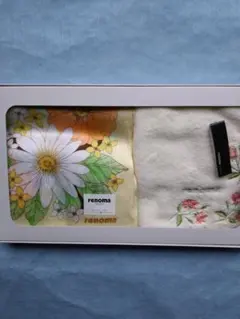 renoma 花柄ハンカチ❛タオルハンカチセット