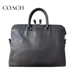 COACH レザー ビジネスバッグ メンズ ネイビー A4可 通勤 美品✨️