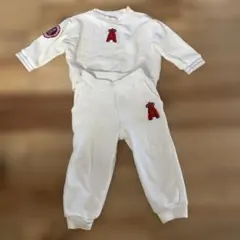MLB Angels キッズ セットアップ ホワイト　大きめ