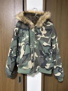 迷彩ファーアウター