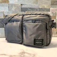 美品　PORTER ポーター タンカー ショルダーバッグ 2way シルバー