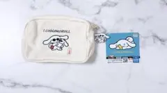 【アイシナモロール】もこもこアップリケポーチ サングラス ベージュ