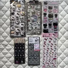 ブラックキティ 6シート ❤︎ マシュマロ・ジェリー・ストーン・タイル・4サイズ