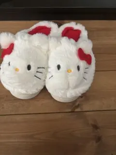 ハローキティ スリッパ ホワイト レッド